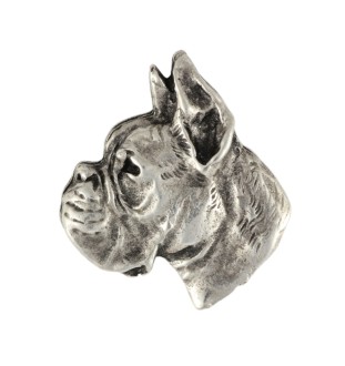 Bokser pin posrebrzony Art-Dog